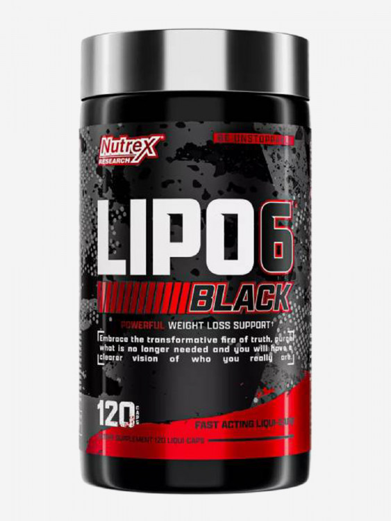 Жиросжигатель Nutrex RESEARCH Липо 6 Блэк, Lipo 6 Black, 120 капсул
