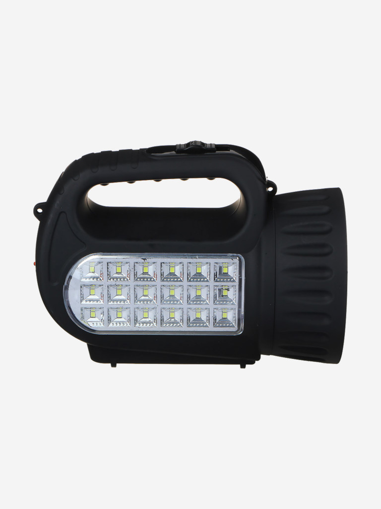ЕРМАК Фонарь прожектор аккумуляторный18 SMD + 1 Вт LED, шнур 220В, резинопластик, 18x11 см