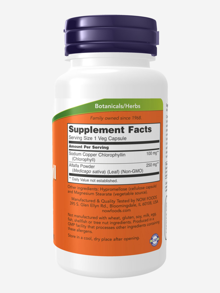 NOW Хлорофилл 90капс 444,253мг