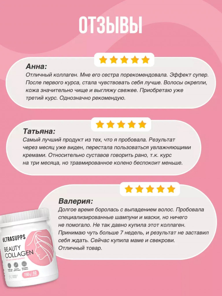 Коллаген UltraSupps Beauty, 150 г 60 порций