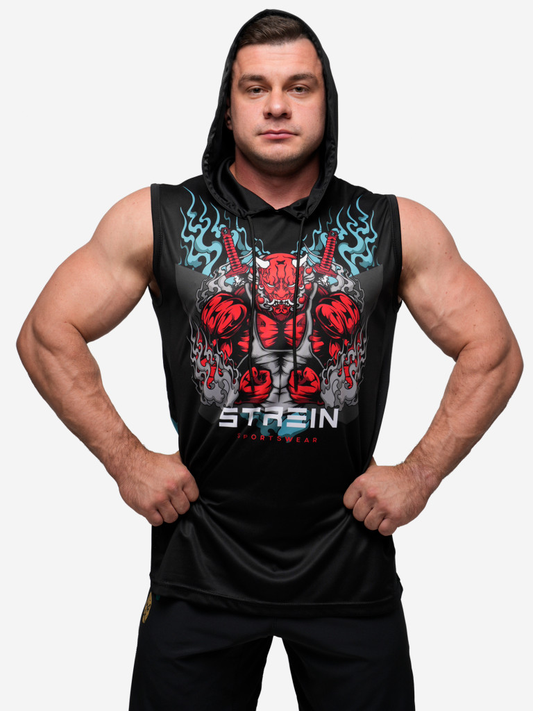 Майка с капюшоном спортивная мужская Strein