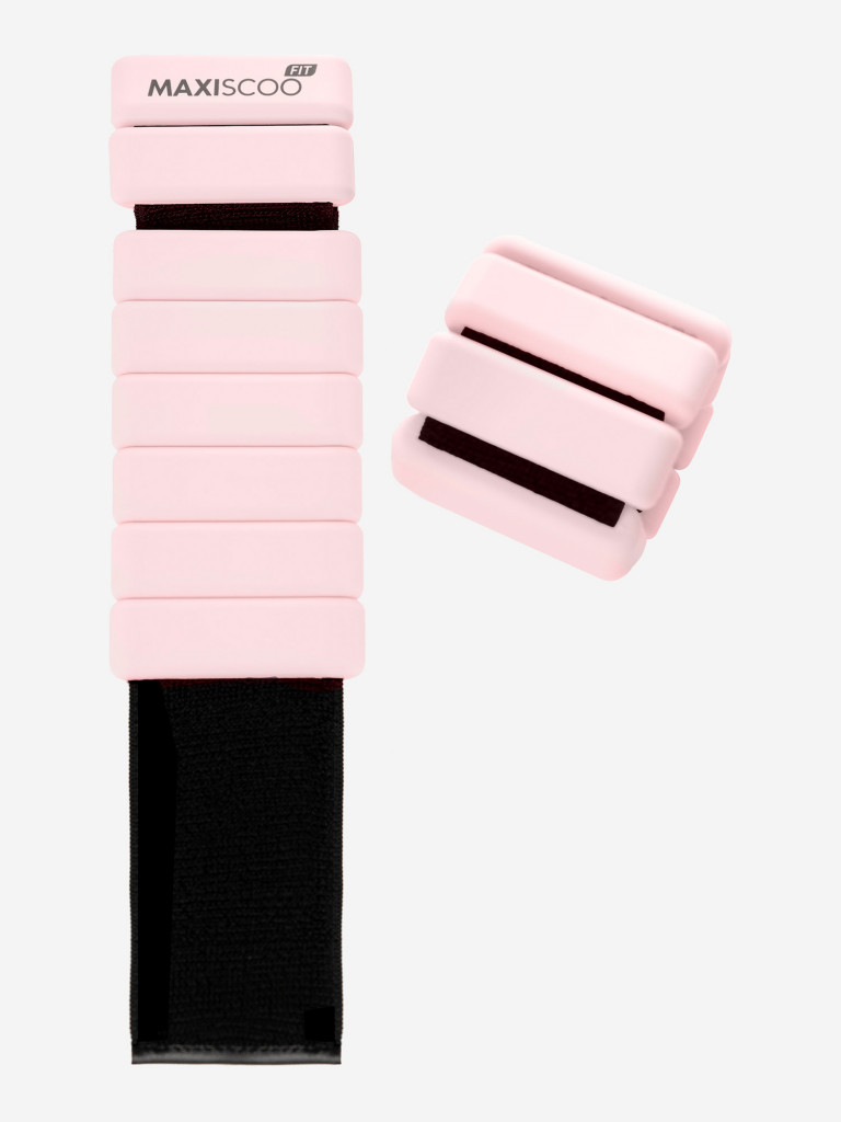 Утяжелители для Рук и Ног с Регулируемым Весом MAXISCOO FIT, 2шт, 0,5кг, Розовые