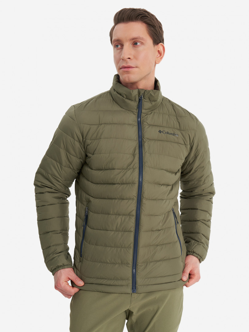 фото Куртка утепленная мужская columbia powder lite jacket, зеленый