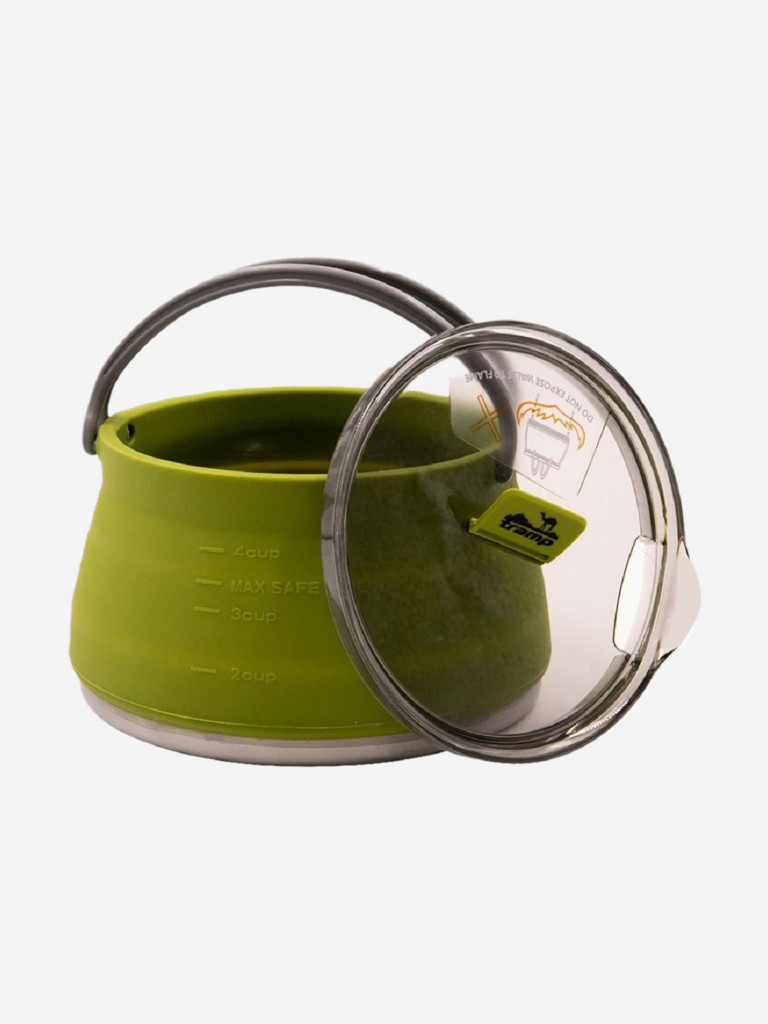 Чайник Tramp складной силиконовый 1л оливковый