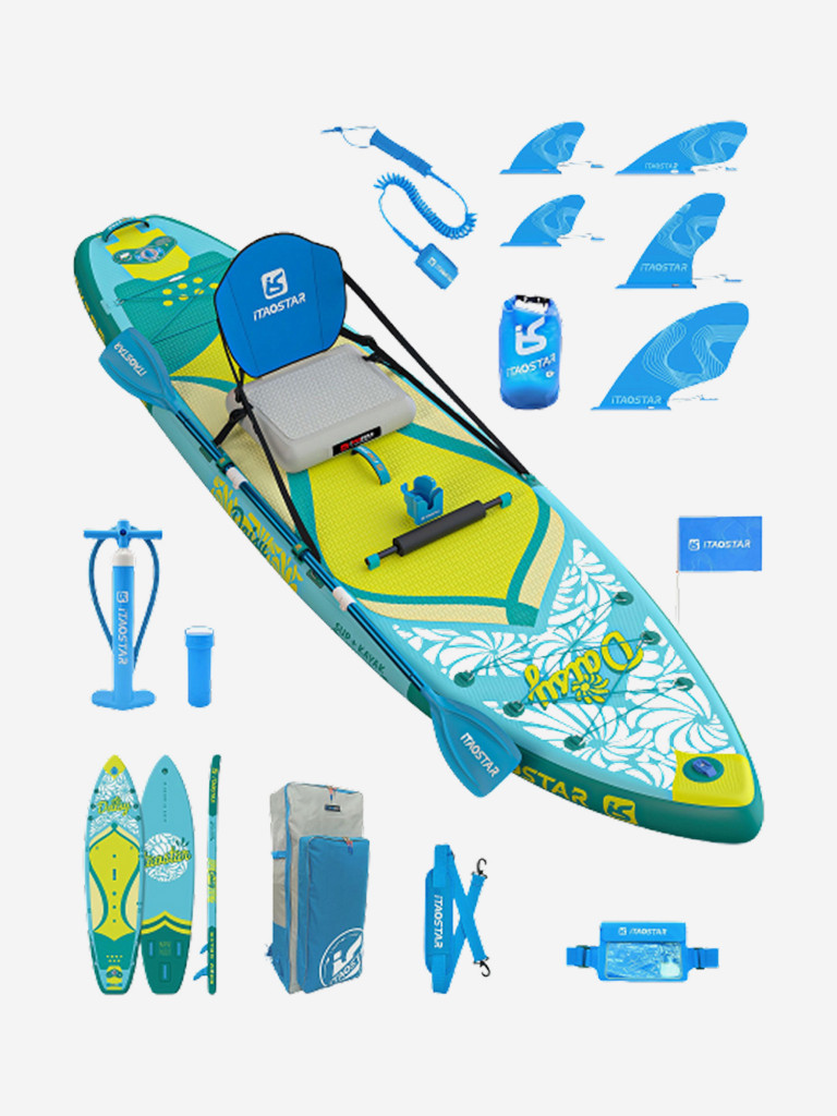 Сапборд надувной iTaoStar Daisy Elegant blue, 350x89x15 см