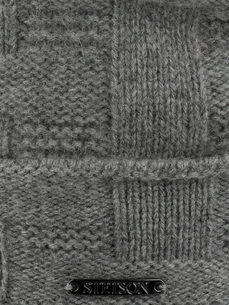 Шапка с отворотом STETSON 8599217 BEANIE CASHMERE (серый)