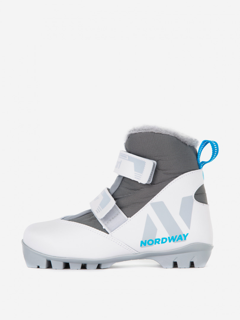 фото Ботинки для беговых лыж детские nordway pearl nnn, белый