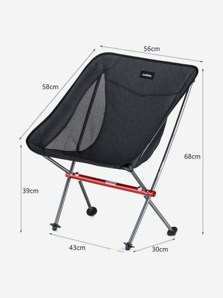Стул складной Naturehike NH18Y050-Z, светло-серый