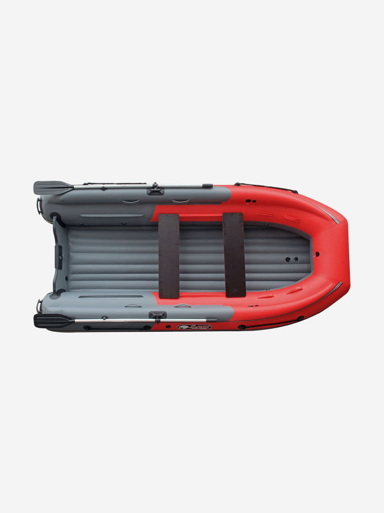 Лодка Reef Triton (Риф Тритон) 425 S-Max с интегрированным фальшбортом, серо-красная