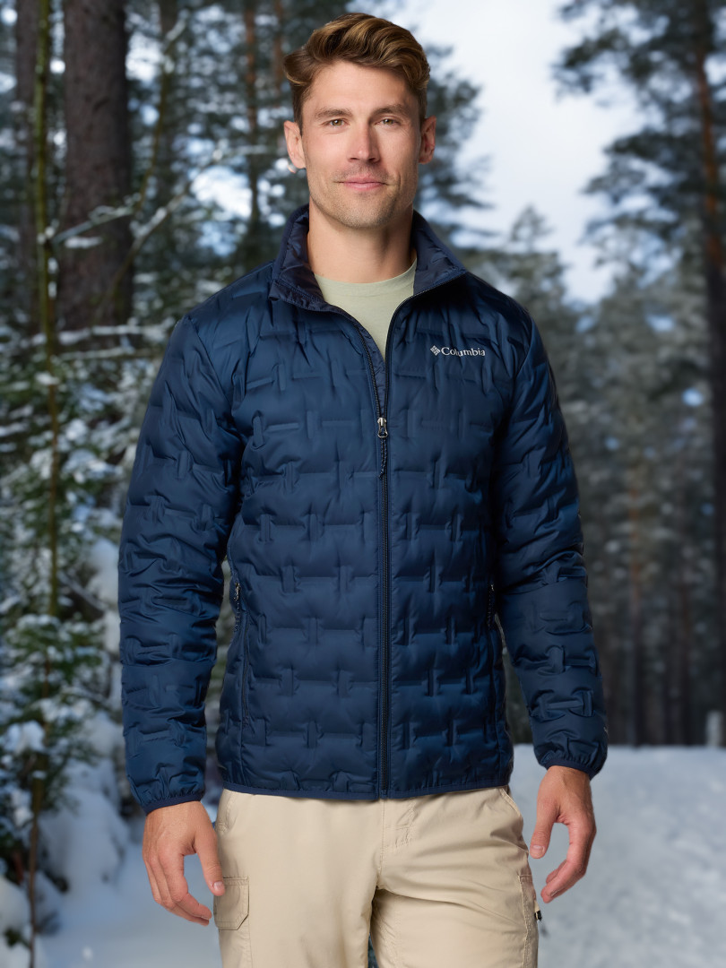 фото Пуховик мужской columbia delta ridge ii down jacket, синий