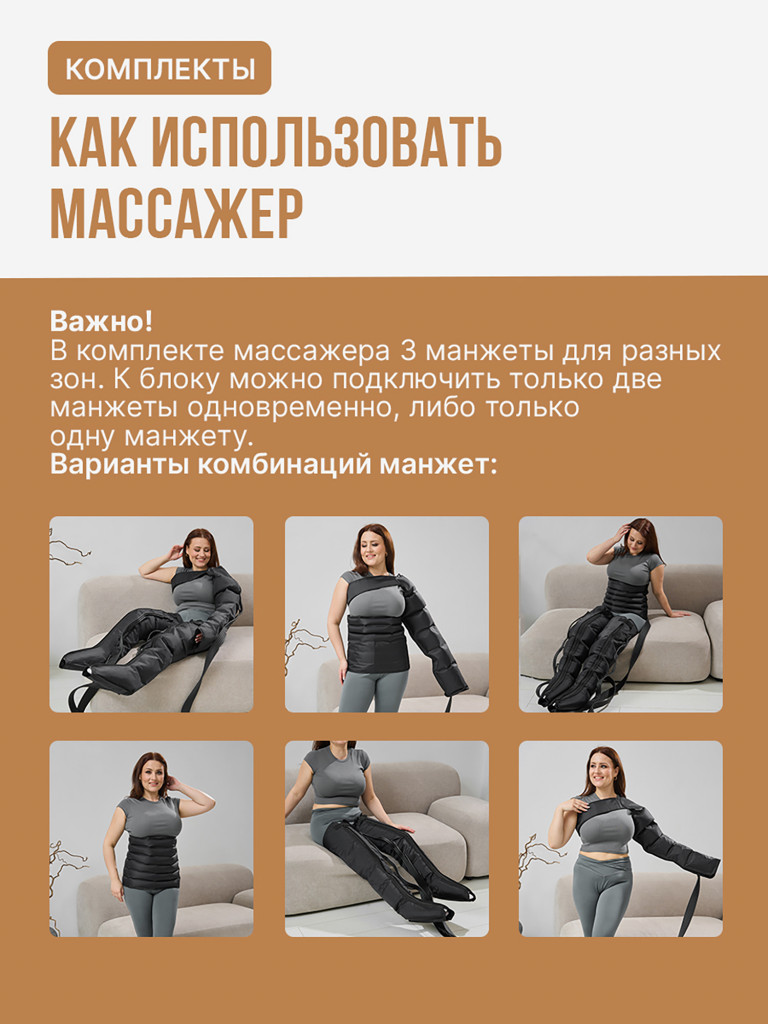 Апарата для прессотерапии всего тела SENNE, массажер для всего тела с 6 ка мерами