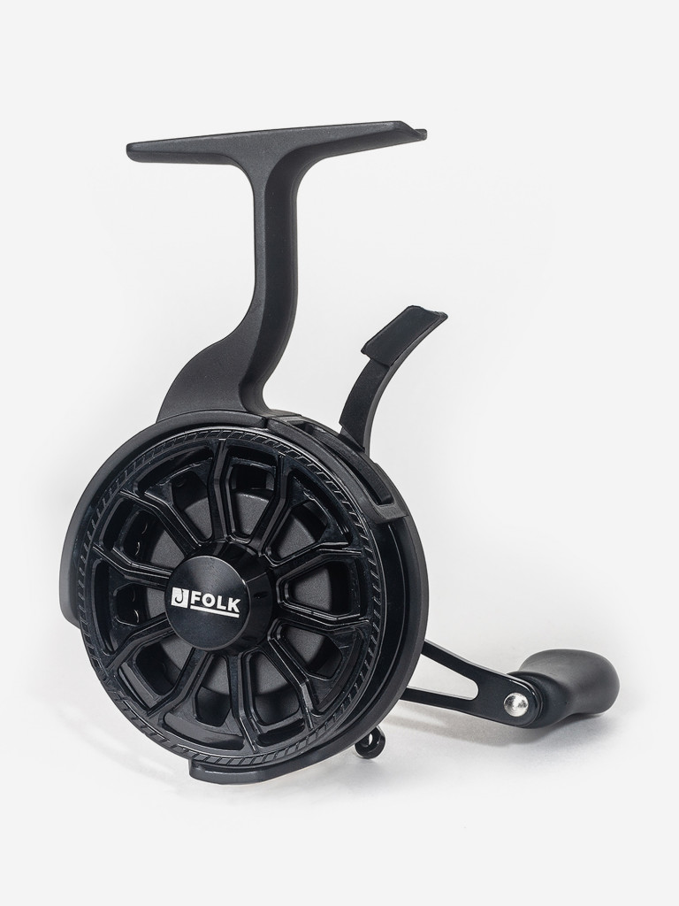 Катушка для рыбалки зимняя мультипликаторная FOLKFISHING Neo Black