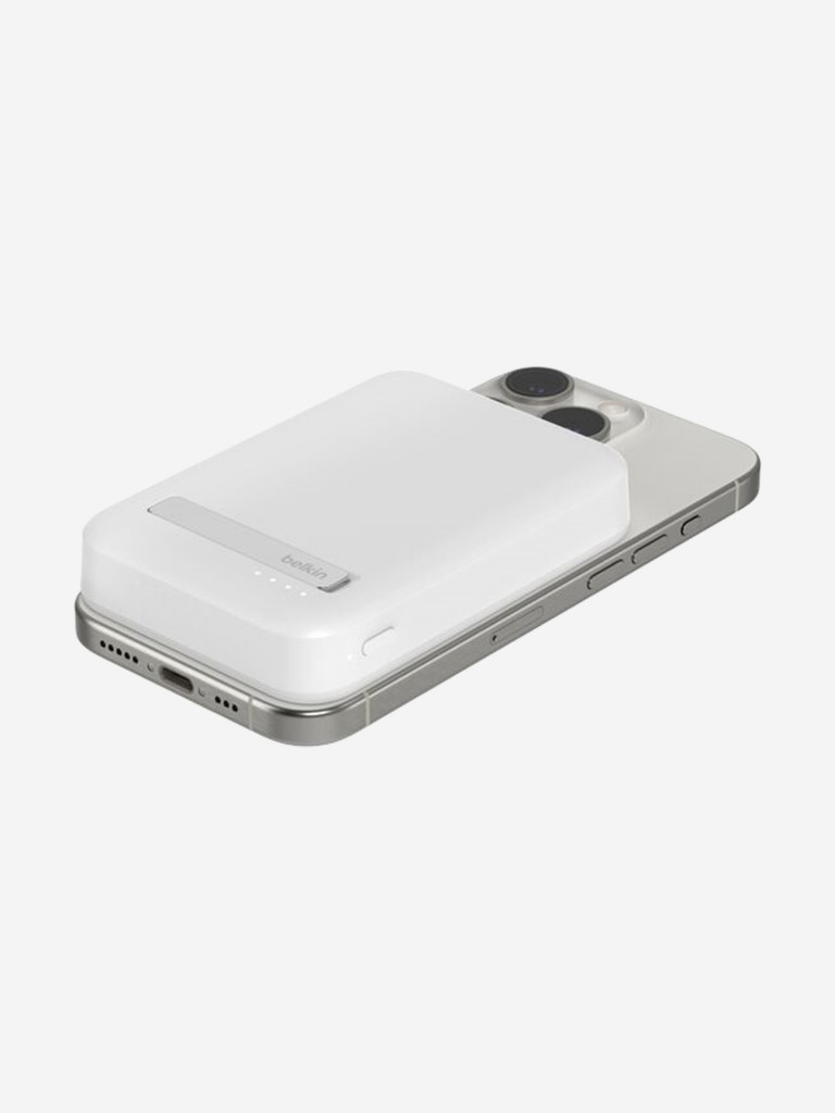 Внешний аккумулятор Belkin BoostСharge Pro Magnetic Power Bank 8000mAh USB-C Qi2 15W с подставкой.