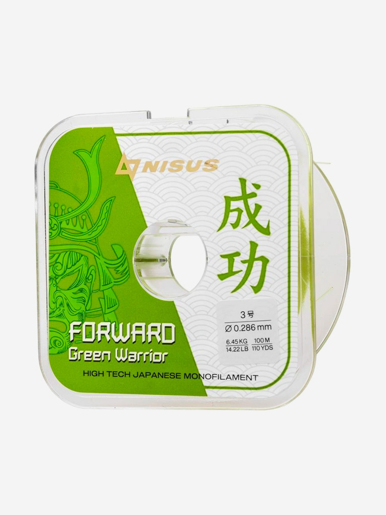 Леска для рыбалки Nisus FORWARD Green Warrior Nylon 0,286мм, 100м, 6,45кг, оливковый