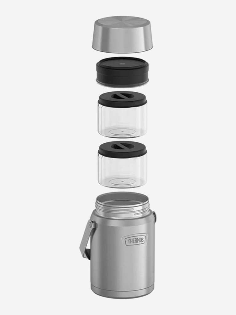 Термос с двумя пластиковыми контейнерами 1,39 л THERMOS ICON-3032 стальной цвет
