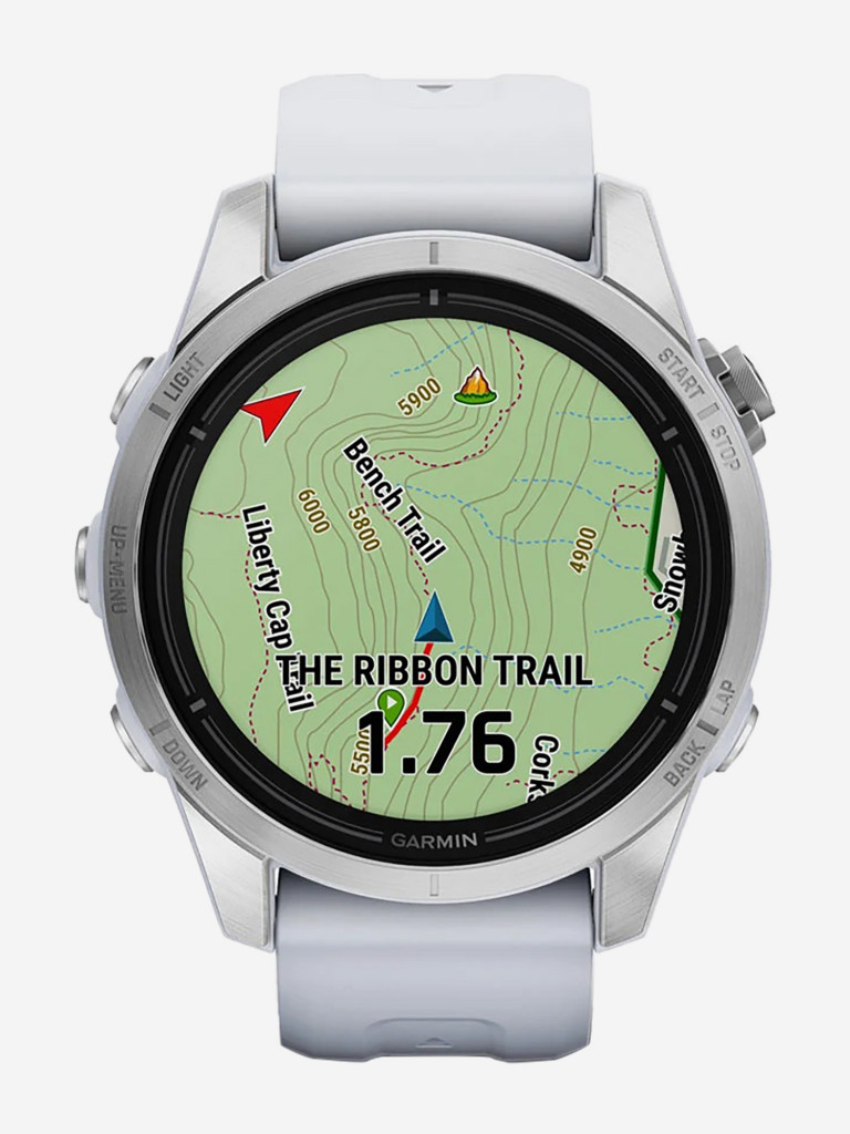 Спортивные часы Garmin EPIX PRO (Gen 2) Standard Edition 42 мм, серебристый корпус, белый ремешок