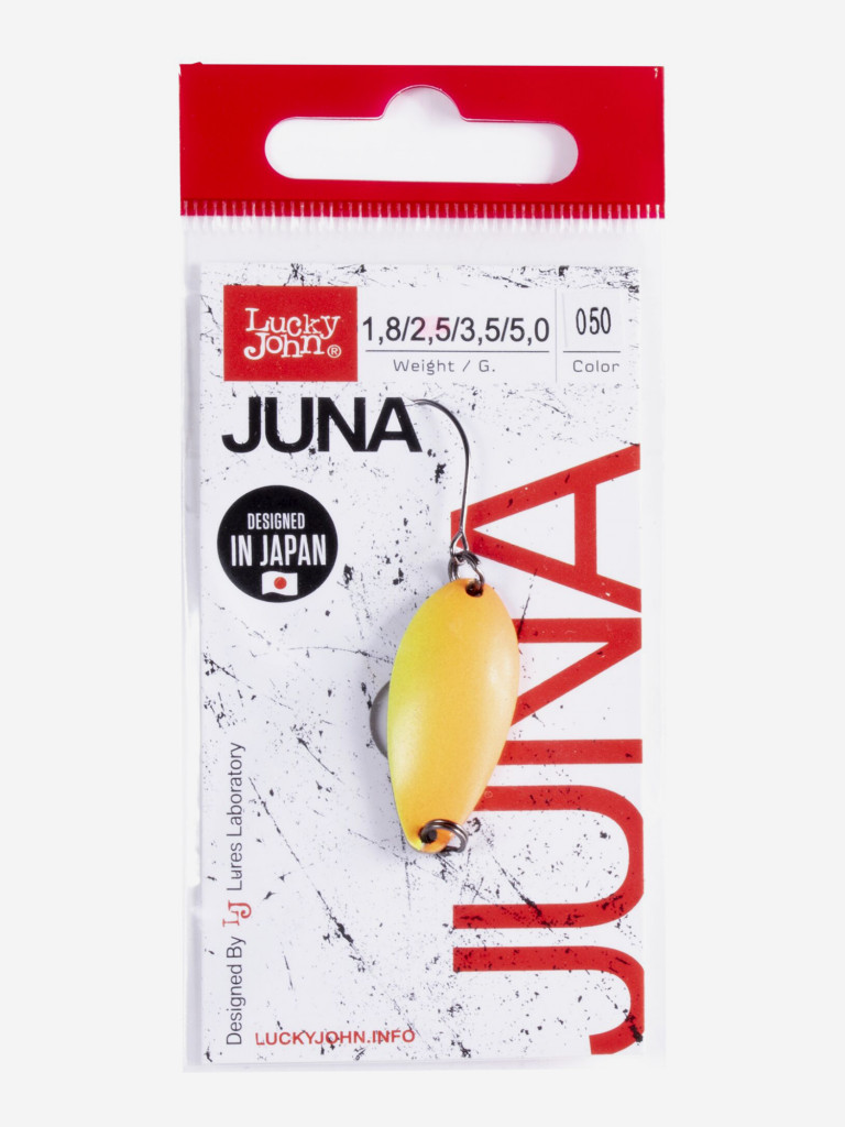 Блесна колеблющаяся Lucky John JUNA, колебалка длиной 30 мм, вес 2.5 г