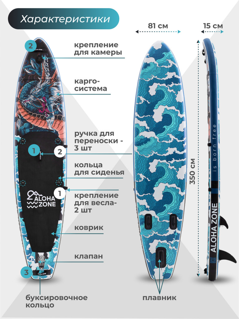 Сапборд Aloha Zone ViserisDragon 11,6``
