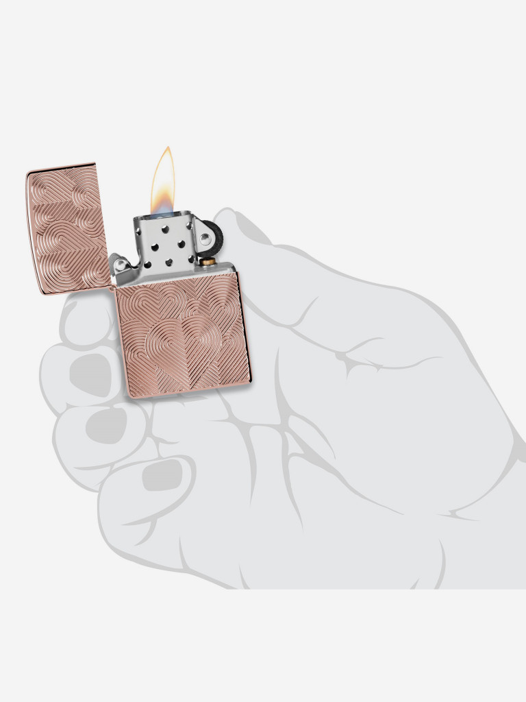 Зажигалка бензиновая ZIPPO 48919 Armor Hearts