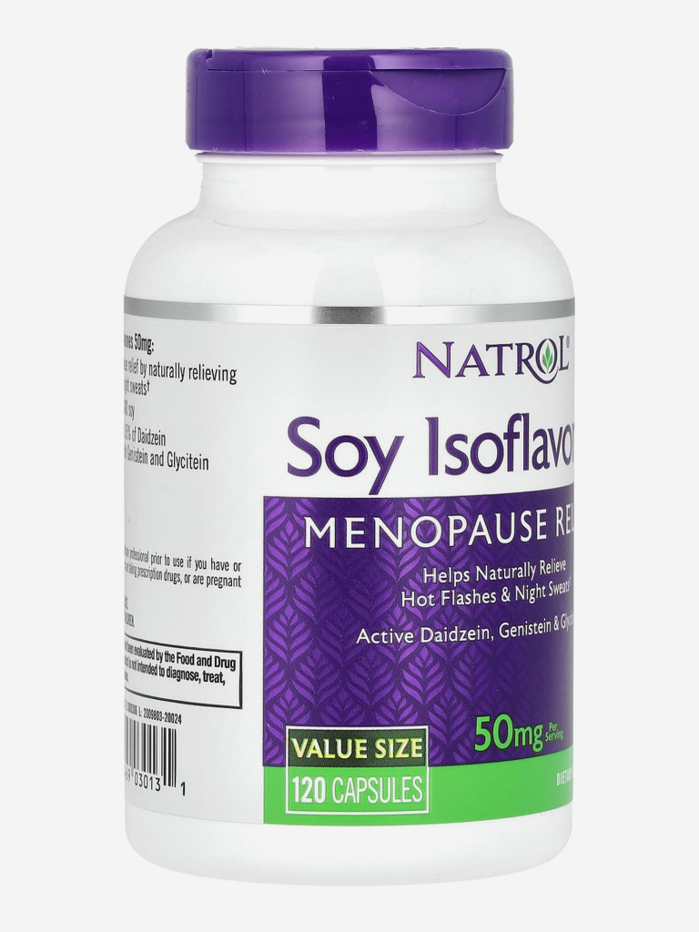 Комплекс для поддержки женского здоровья во время менопауз, изофлавоны сои, Natrol Soy Isoflavones 120 caps