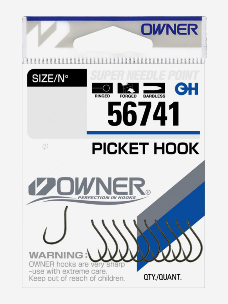 Крючок OWNER Picket Hook brown №16 12шт