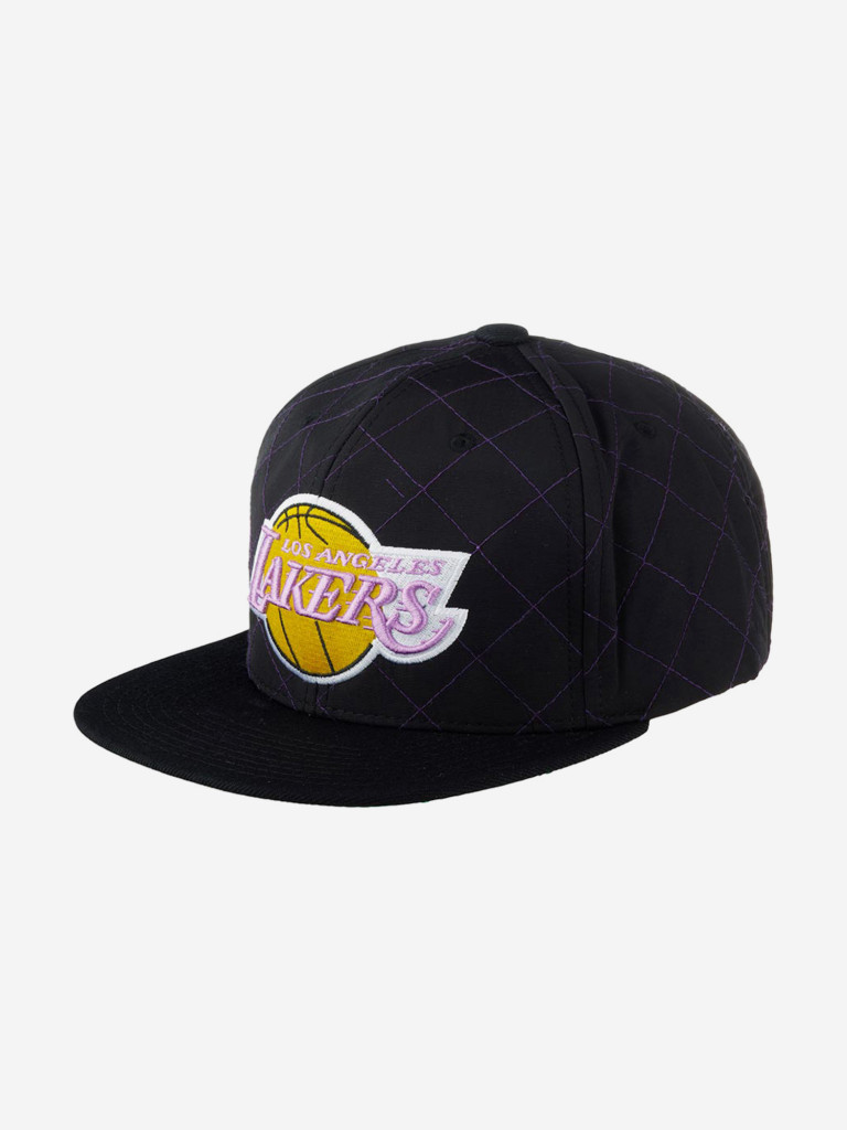 Бейсболка с прямым козырьком MITCHELL NESS HHSS1212-LALYYPPPBLCK Los Angeles Lakers NBA (черный)