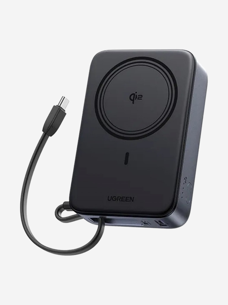 Внешний аккумулятор UGREEN PB567 (55450B) Magnetic 20000mAh Wireless QI2 15W Power Bank