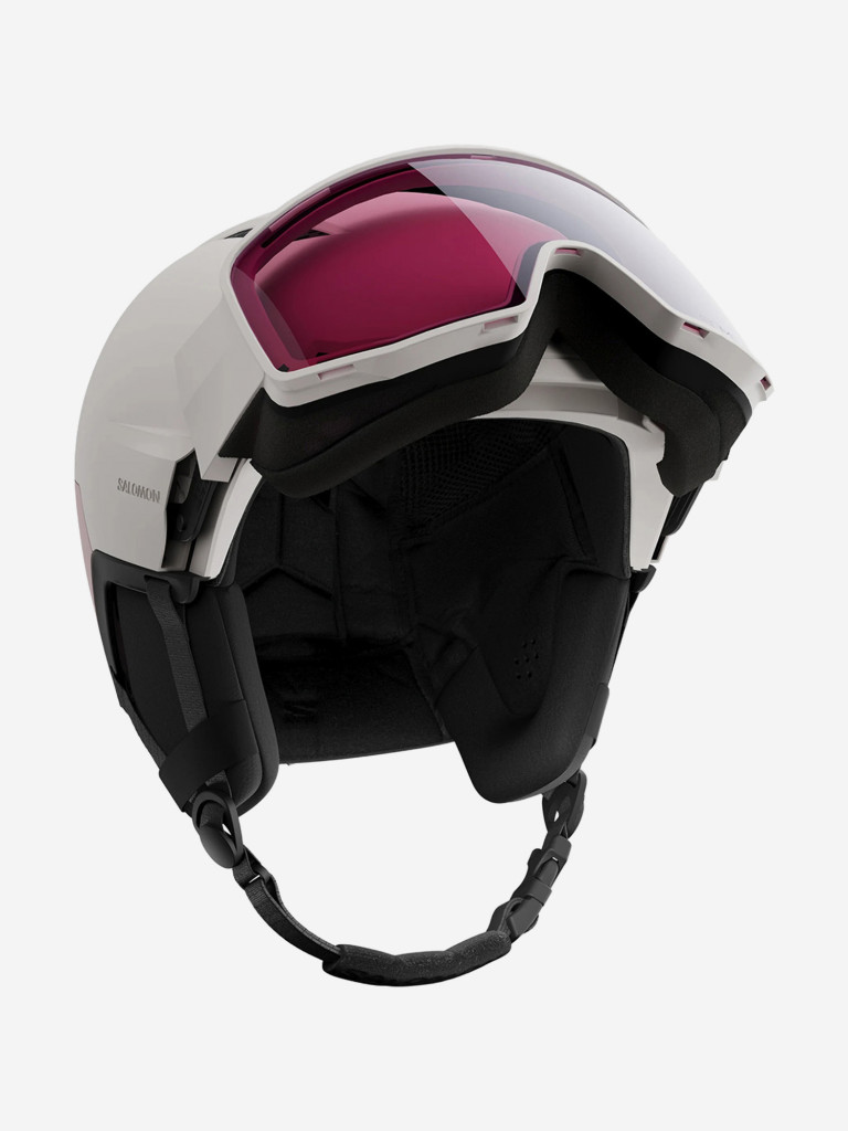 Горнолыжный шлем с визором Salomon Driver Pro Sigma Серо-Фиолетовый Cat. 2