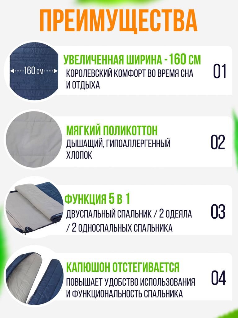 Теплый двойной спальник Trek Planet Vasto Double LUX