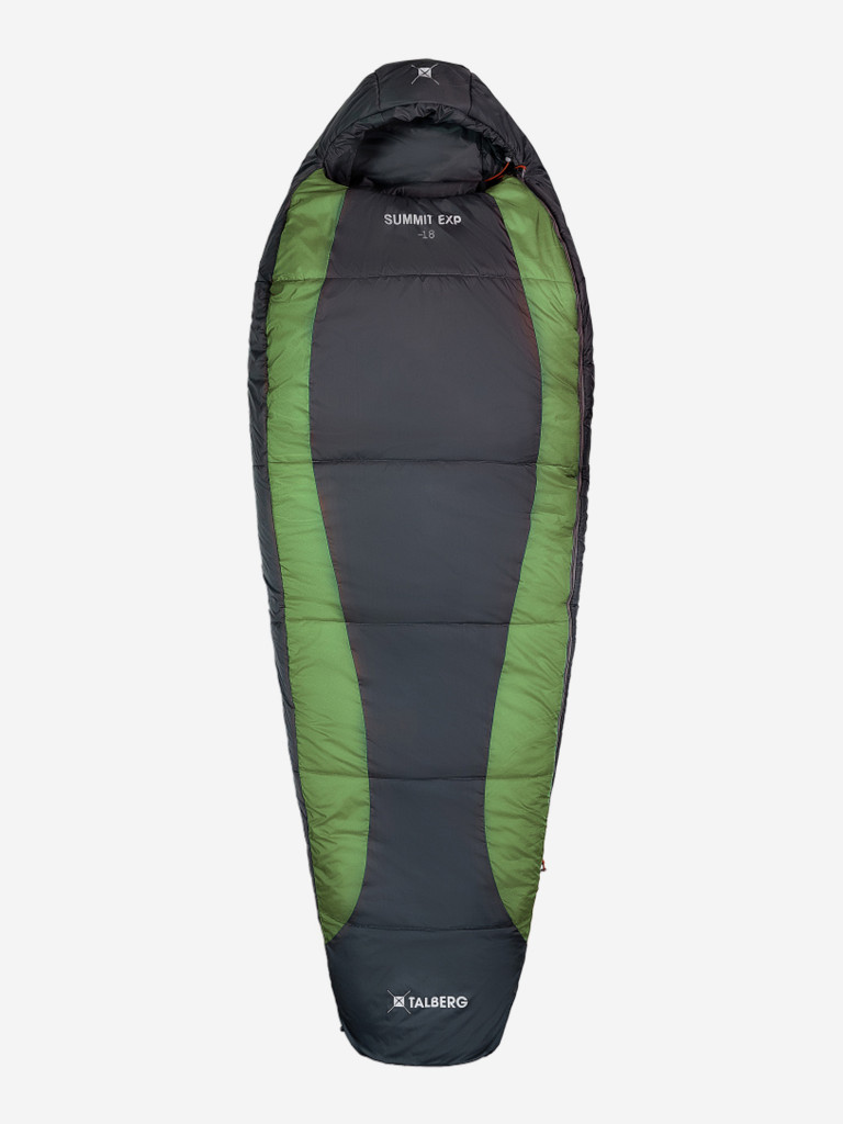 Спальный мешок TALBERG SUMMIT EXP -18°C, серый/зеленый, правый