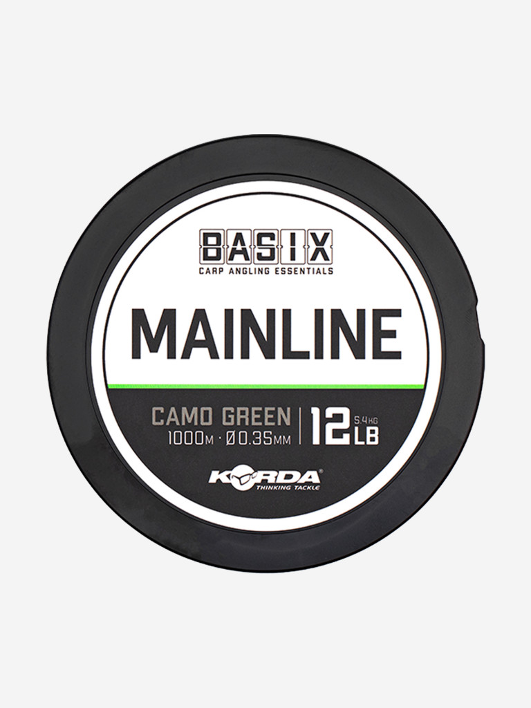 Леска KORDA Basix Main Line 0.35мм 1000м 12lb Camo green