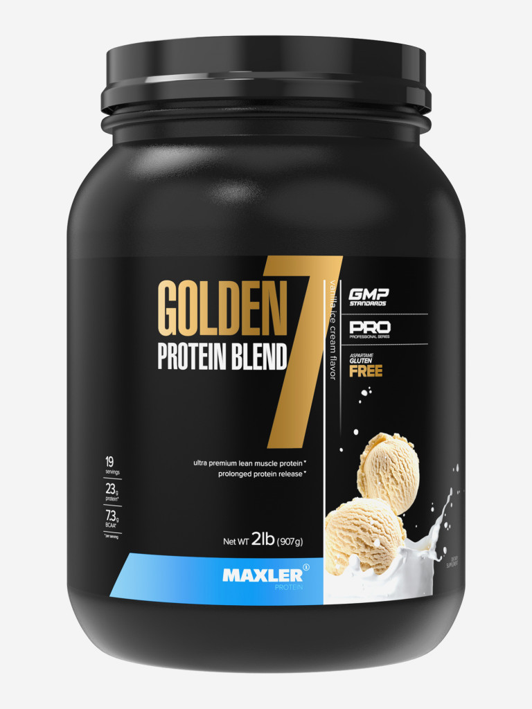 Протеин многокомпонентный Maxler Golden 7 Protein Blend 2 lb (907 г) - Ванильное мороженое