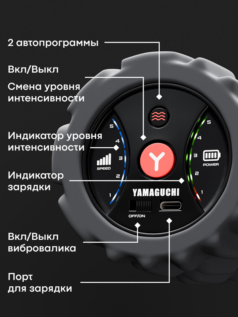 Массажный валик с вибрацией Vibro Roll