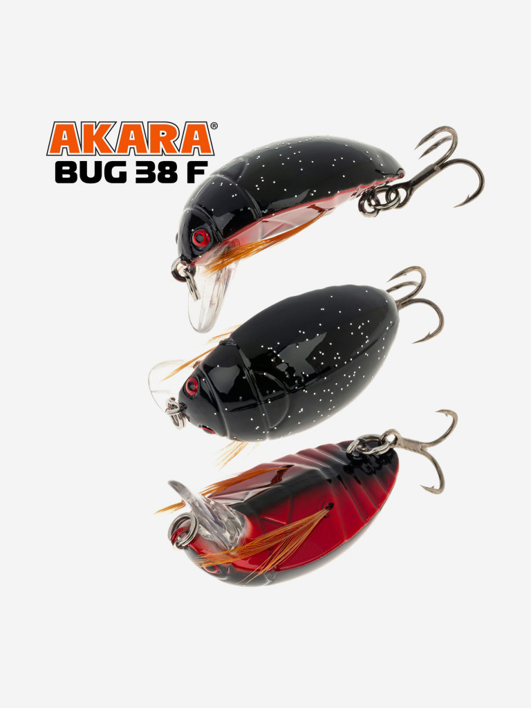 Воблер Akara Bug 38F кренк плавающий жук на голавля, язя, форель 4гр 9
