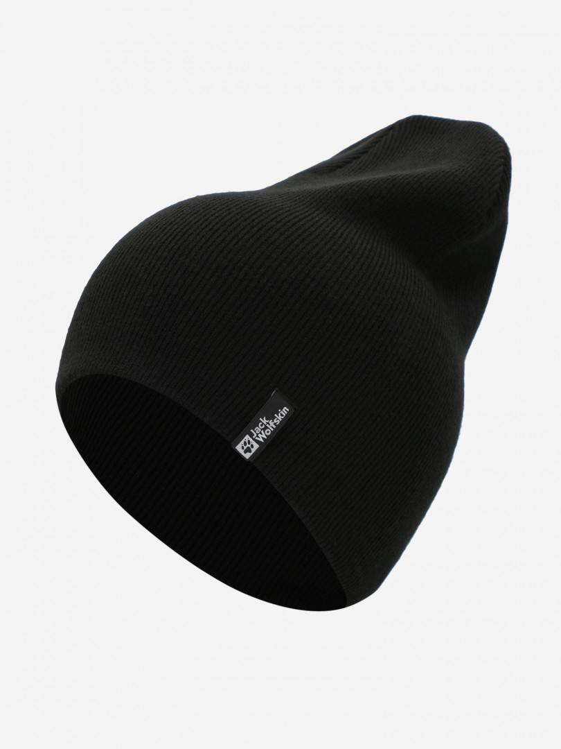 фото Шапка jack wolfskin rib, черный
