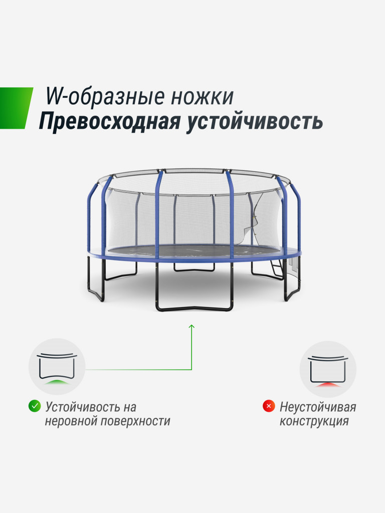 Батут UNIX line SUPREME GAME 16 ft (blue)