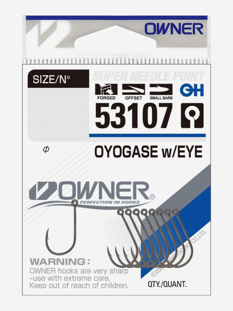 Крючок OWNER Oyogase w/eye BC №8 10шт