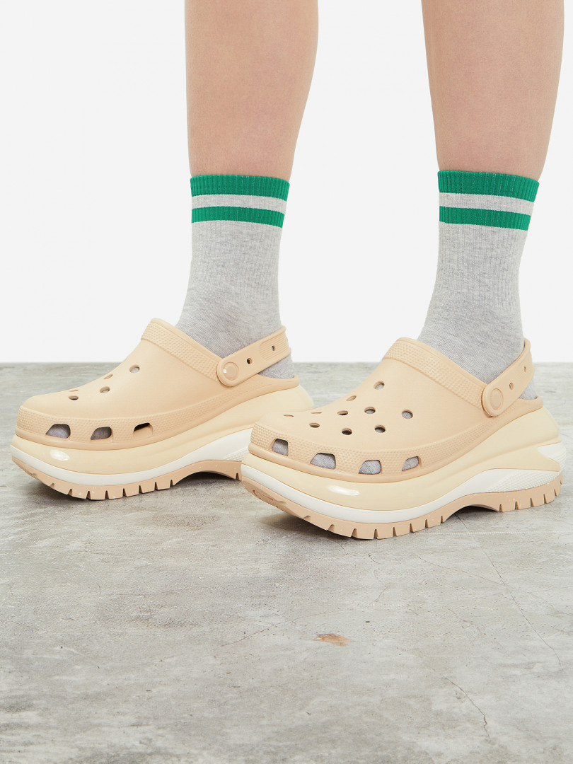 Сабо женские Crocs Mega Crush Clog Бежевый 4249₽