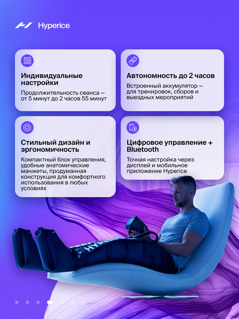 Штаны для прессотерапии и лимфодренажа Hyperice Hyperflux