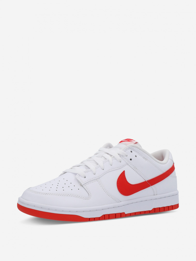 фото Кеды мужские nike dunk low retro, белый