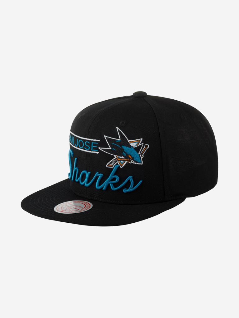 Бейсболка с прямым козырьком MITCHELL NESS 6HSSLD21213-SJSBLCK San Jose Sharks NHL
