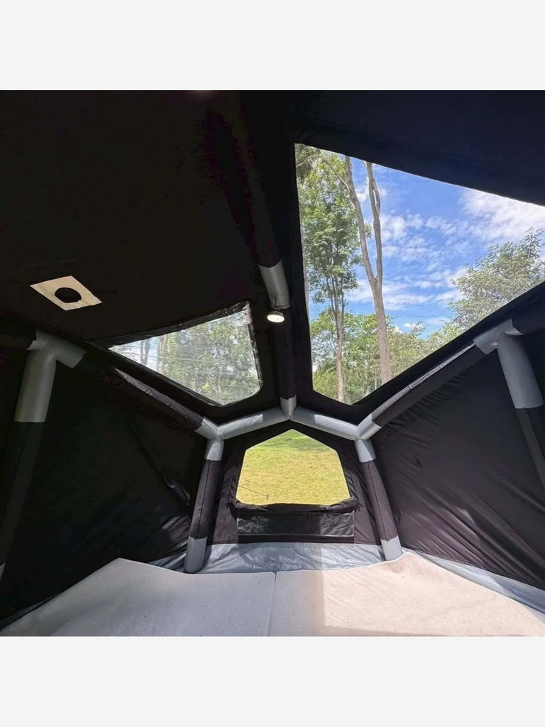 Надувная палатка Coody BESTONA Black, 380×380×275 см, 2–4 человека, 2 входа, 2 навеса