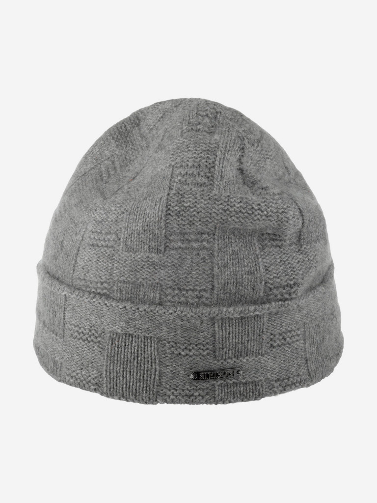 Шапка с отворотом STETSON 8599217 BEANIE CASHMERE (серый)