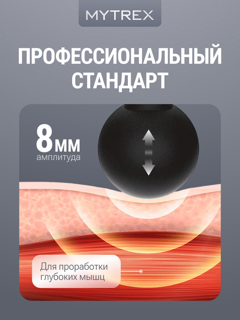 Перкуссионный массажер REBIVE EX FIT для тела и лица MYTREX