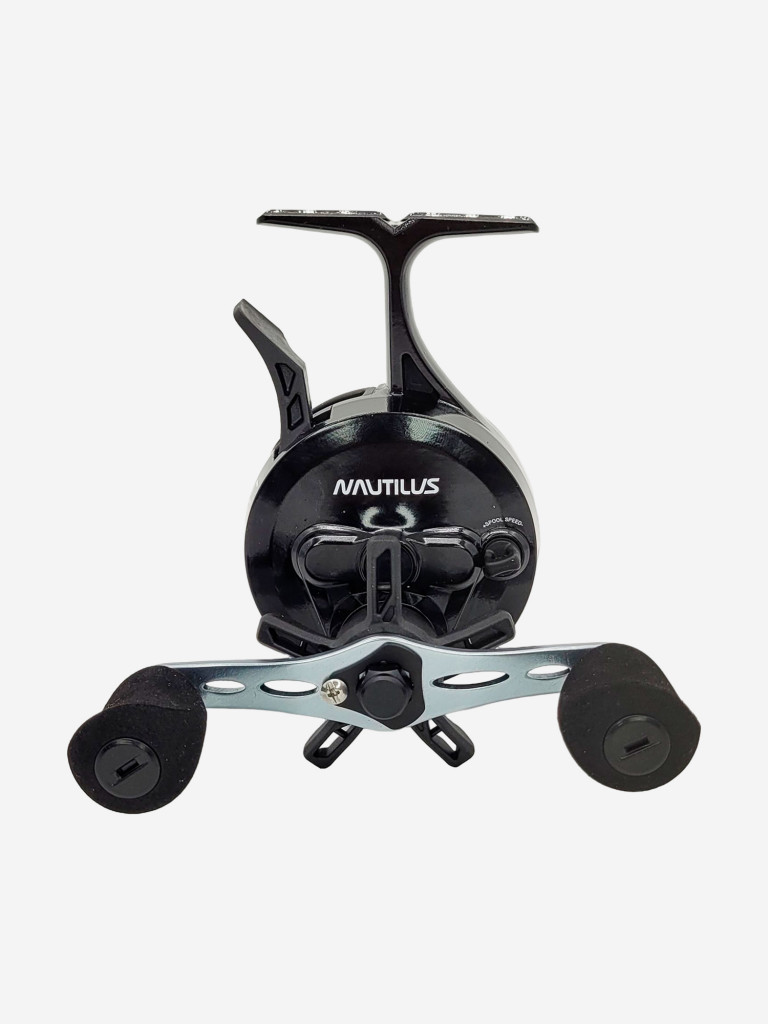 Катушка зимняя Nautilus LIRA # Black, катушка для удочки с передним фрикционом