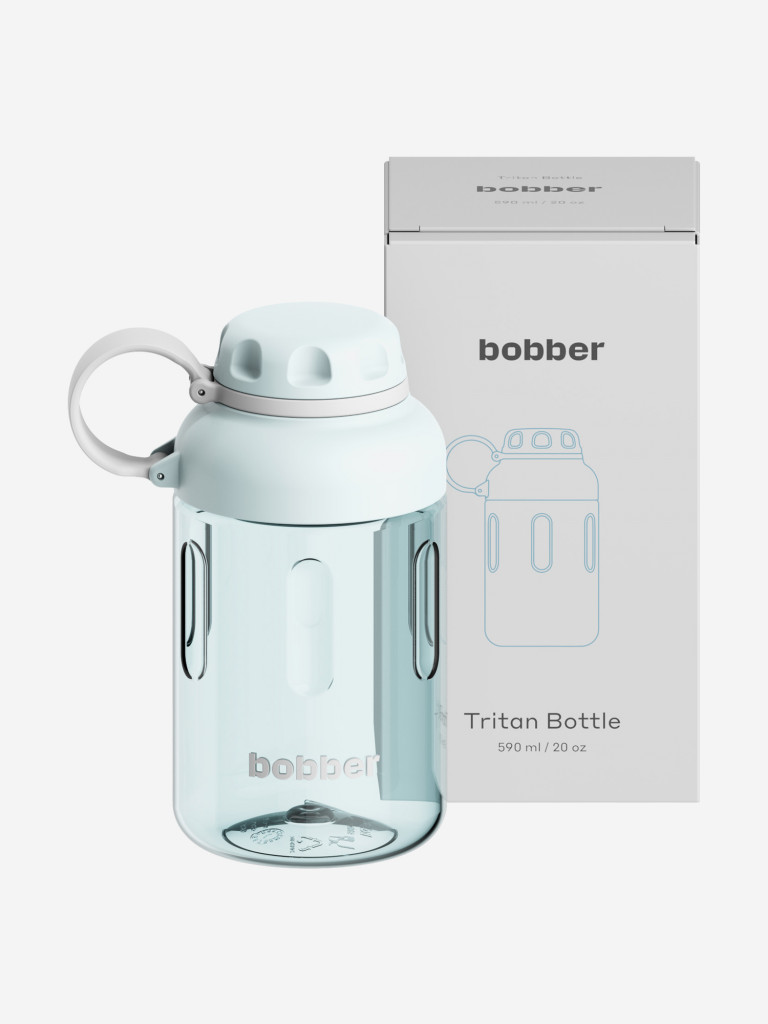 Бутылка тритановая Tritan Bottle для холодных напитков, с ситечком, 590 мл, голубой