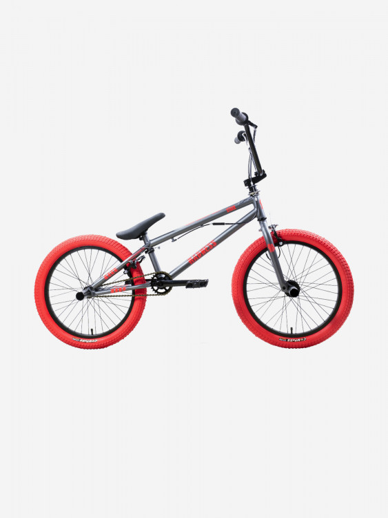 Велосипед подростковый Stark Madness BMX 3 темно-серый матовый/красный/красный