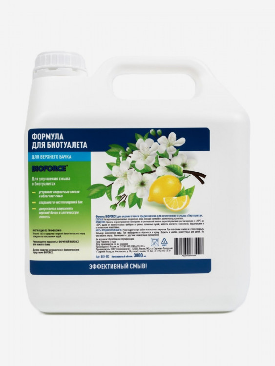 Средство для биотуалетов BIOFORCE ФОРМУЛА для верхнего бачка(3000мл)