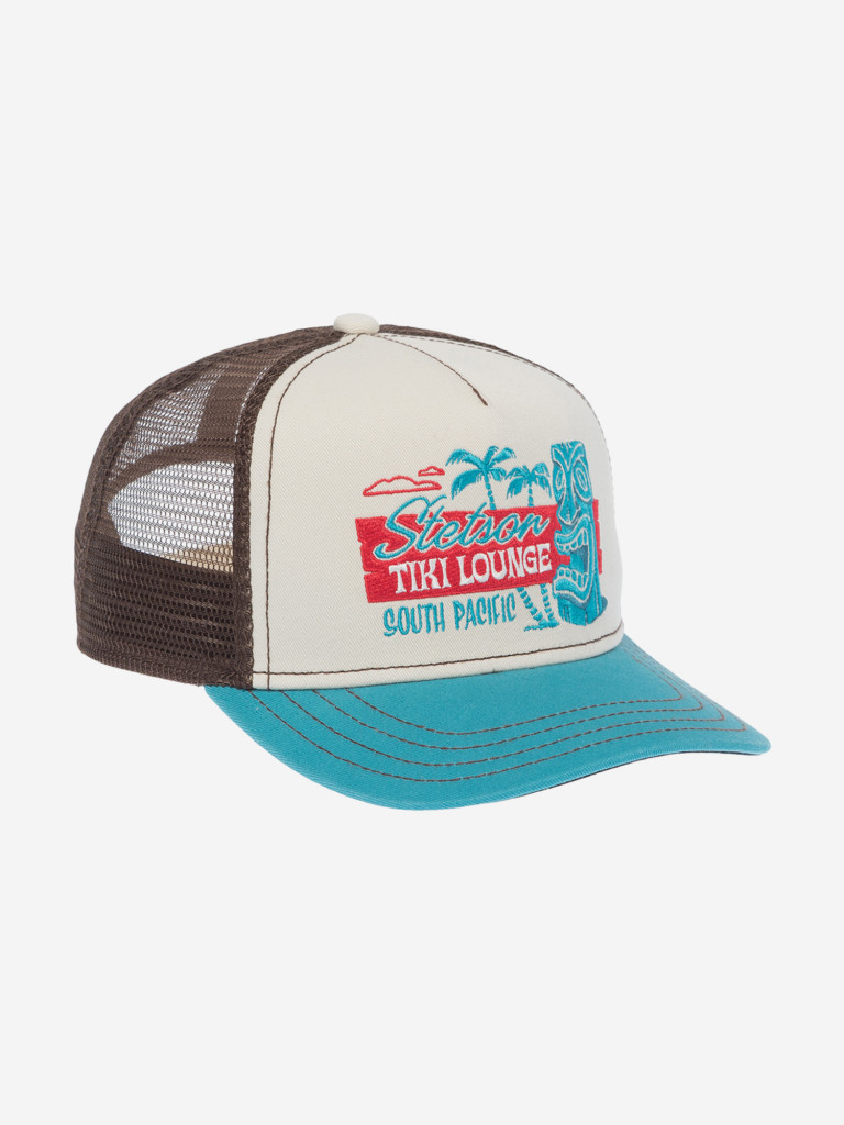 Бейсболка с сеточкой STETSON 7751195K TRUCKER CAP TIKI LOUNGE (голубой)
