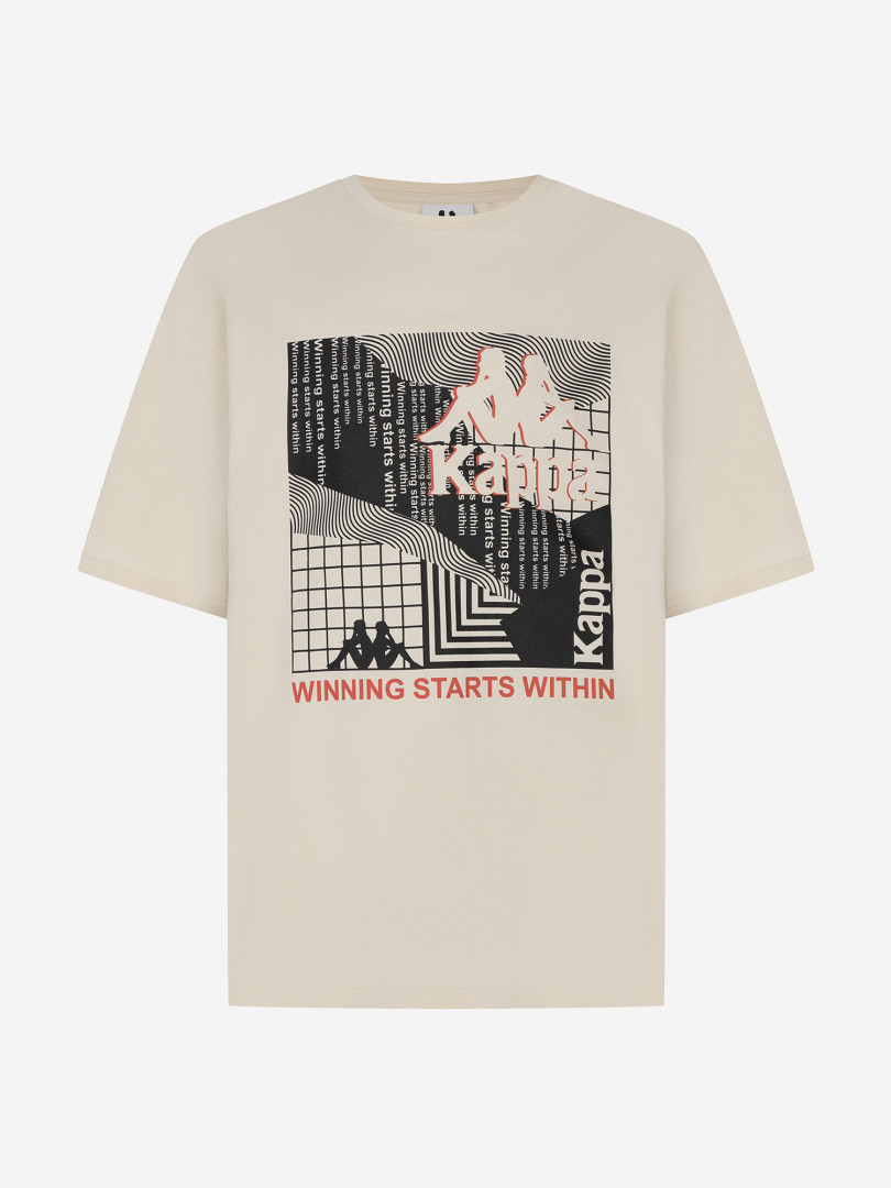 Футболка для мальчиков оверсайз Kappa Бежевый 1199₽